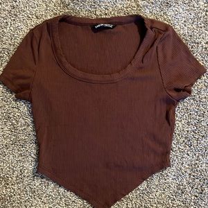 Brown Crop Top